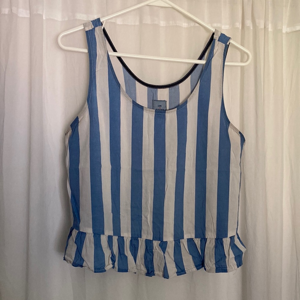 Peplum crop tank